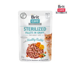 Brit Care Pouch Fillets In Gravy Healthy Rabbit 85g, 104100526, cat Wet Food, Brit Care, cat Food, catsmart, Food, Wet Food